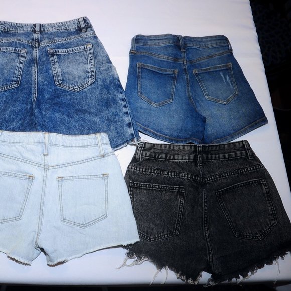 Womens/Jr Girls Denim & Cotton Short Lot of 5 Size 0/3 Garage Vanilla Star Shein - Picture 10 of 10